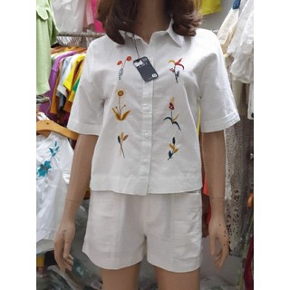 ÁO SM THÊU HOA ĐỐI XỨNG