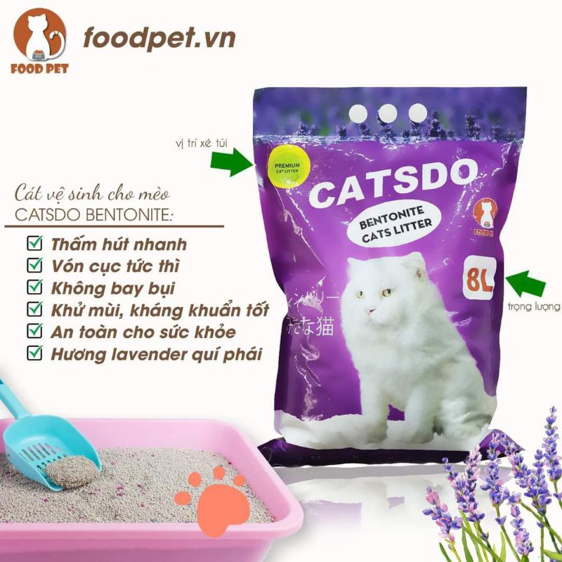 Cát Vệ Sinh Cho Mèo Catsdo 8L