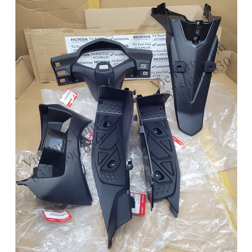 Combo 5 món nhựa nhám AB đời đầu/ Air Blade 2007-2008-2009-2010, hàng chính hãng Honda