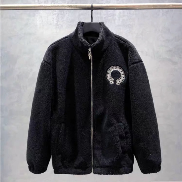 Áo Khoác, Áo Khoác Lông Chrome Hearts Dáng Rộng Unisex Cho Nam Nữ