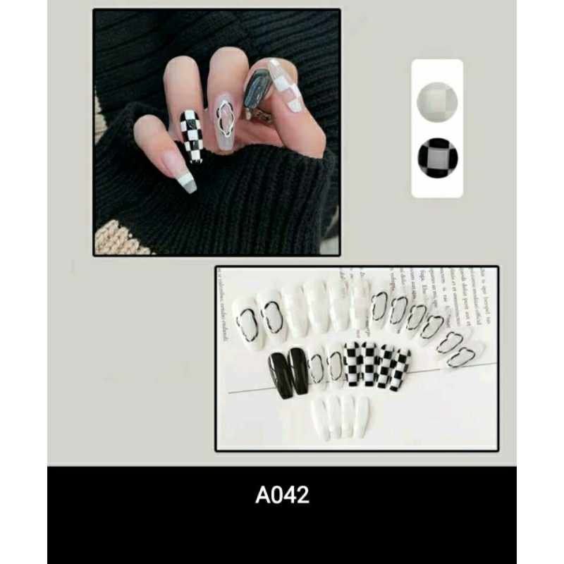 Móng tay giả combo 1 bộ 24 sp kèm keo