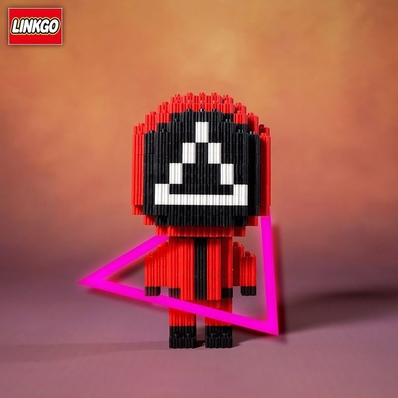 Mô hình squid game trò chơi con mực lắp ráp mini ghép hình nhân vật 3d