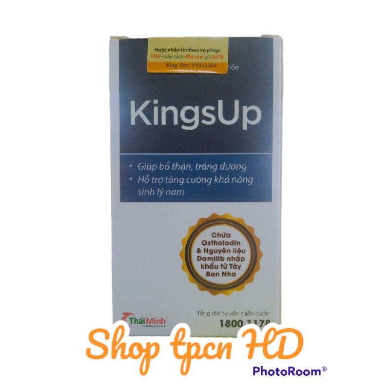 Kingsup (Kings up) hỗ trợ tăng cường sinh lý nam, giúp bổ thận tráng dương