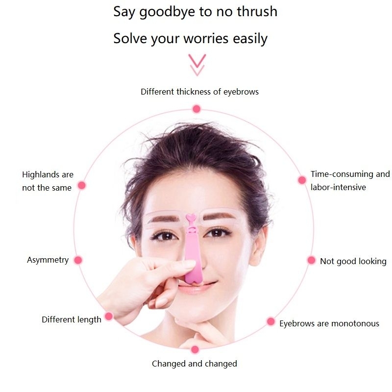 Bộ 4 Khuôn Kẻ Chân Mày Tái Sử Dụng