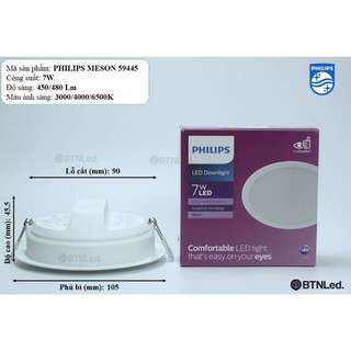 Đèn LED PHILIPS Âm Trần MESON G3 (594xx)