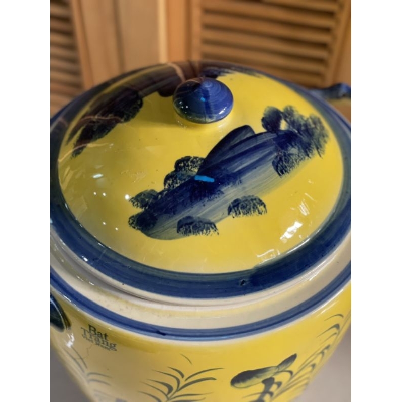 Chum đựng gạo Tài lộc 10kg, 15kg, 20kg tráng men trong, ngoài bóng mịn hàng chính hãng Bát Tràng