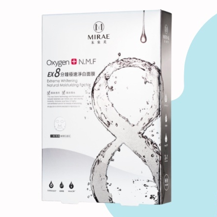 Mặt nạ Mirae EX8 phút dưỡng trắng cấp tốc Oxygen giúp cung cấp độ ẩm làm da sáng bóng