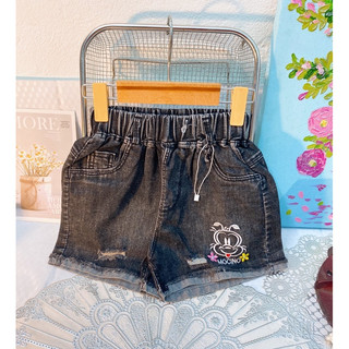 Quần đùi jean bé gái cực xinh cho bé gái 10-22kg, quần đùi bò cho bé gái