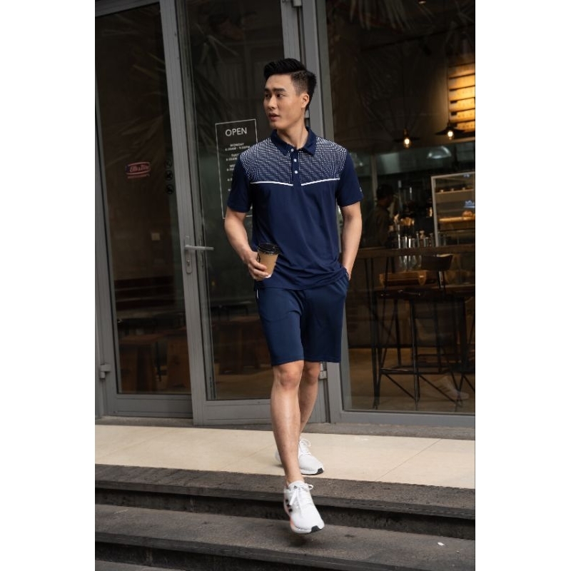 Bộ Thể Thao Có Cổ Rinoboss Túi Khóa Thun Lạnh Co Giãn 4 Chiều