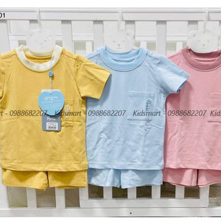 Bộ cộc tay cho bé kẻ Polo BUBABY 6M - 4y