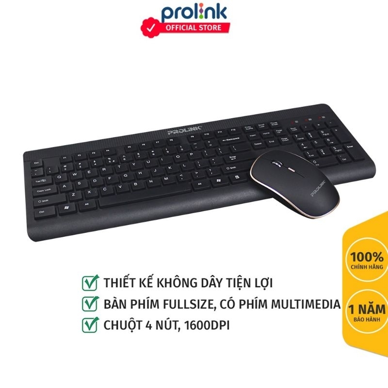 Bộ bàn phím chuột không dây Prolink PCWM7003 hàng trưng bày chính hãng