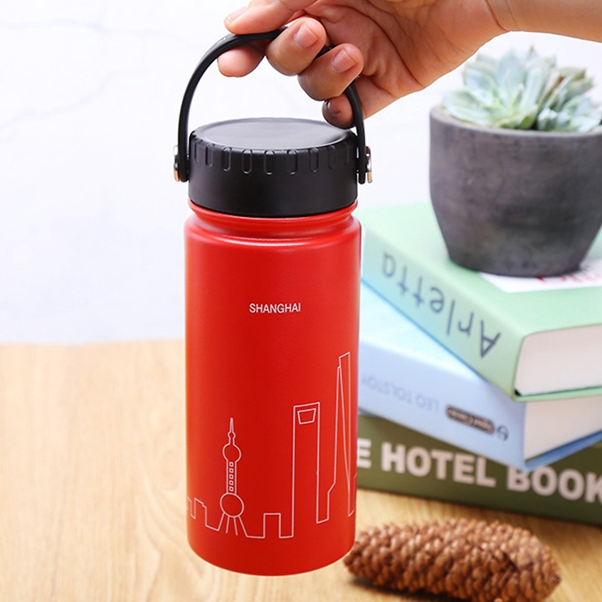 Bình giữ nhiệt LocknLock Riga Tumbler 897ml có khay lưới lọc trà inox và quai xách LHC4160 bản thế giới - K-MALL