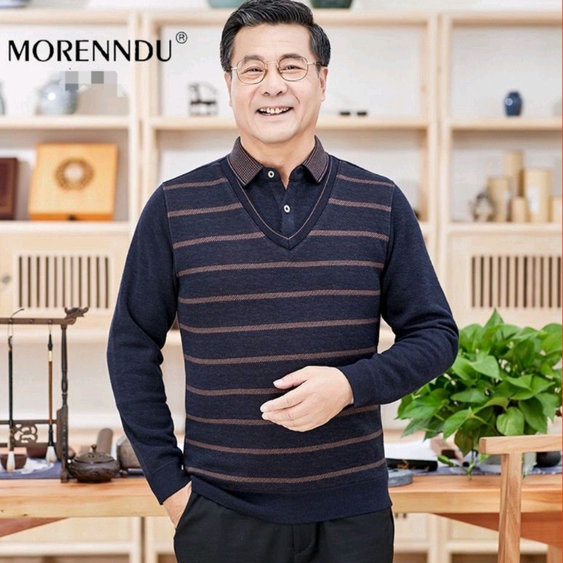 Sẵn Áo Len Nam Trung Niên Lót Nỉ Cho Bố Cho Ông.