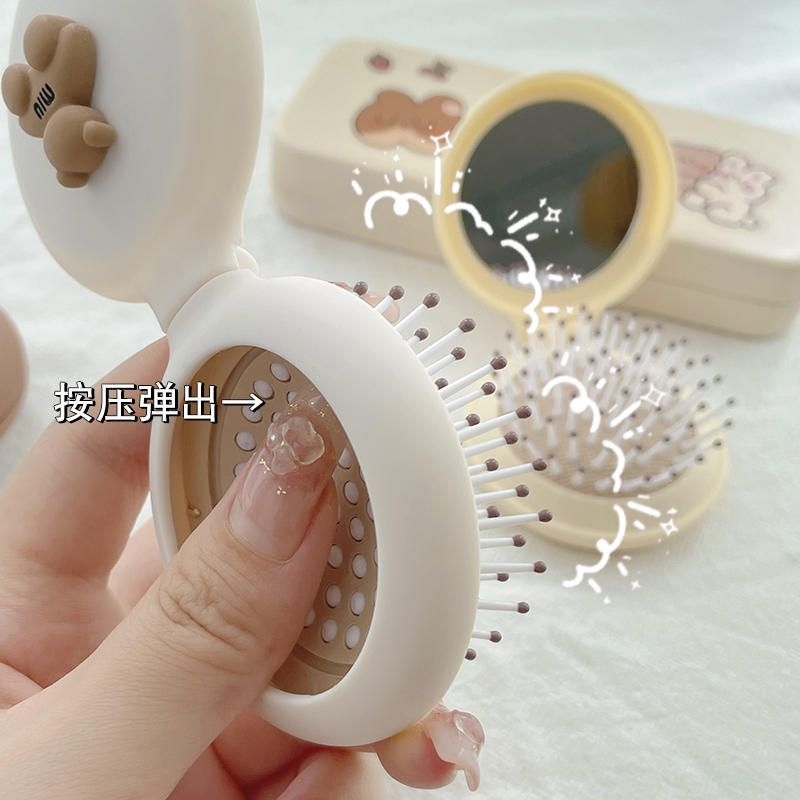 Lược MIU chải tóc massage đầu kèm gương mini