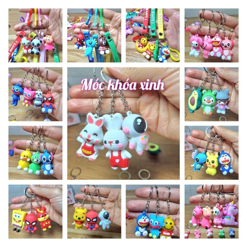 Móc khoá Nhiều Hình Dễ thương Nguồn Sỉ, Bán Buôn (Có Mục lựa chọn Bạn Trai và Gái)