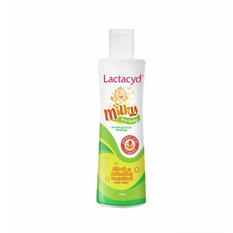 Sữa Tắm Gội Trẻ Em Lactacyd Milky Bảo Vệ, Nuôi Dưỡng Da và Tóc Bé 250ml/chai