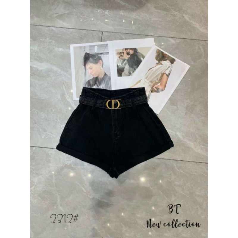 Quần sooc jeans đai chun C.D hàng QCL1