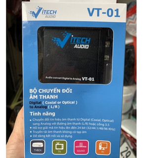 Bộ chuyển đổi âm thanh VITECK 01 - Digital ra Anaalog Củ to tiếng to-hàng chính hãng - Bh đổi mới
