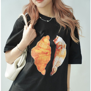 Áo thun Cat Croissant TKP162 LOLLIE STUDIO