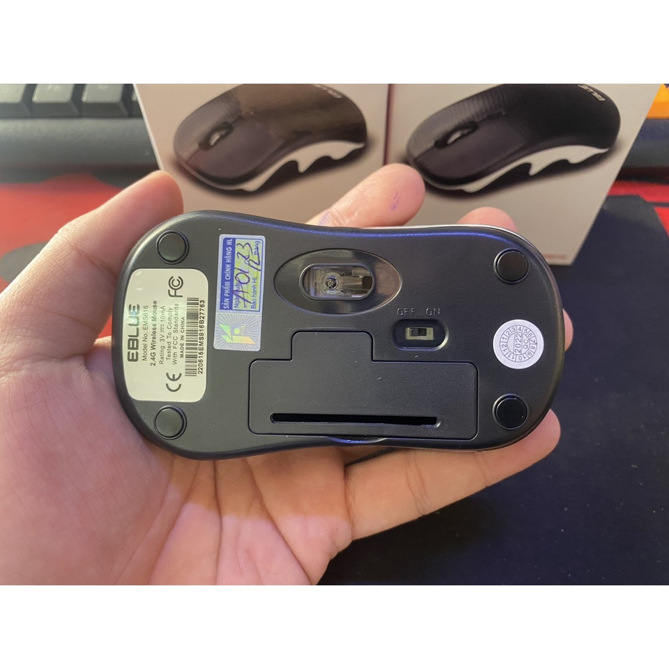 Mouse không dây Eblue EMS816B - Chính hãng 100% - Bảo hành 12 tháng