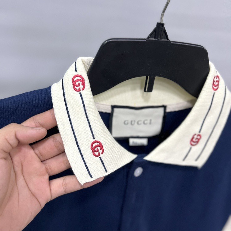 ẢNH THẬT - Áo Polo Gucci Embroidered VNXK - ÁO PHÔNG CÓ CỔ NAM NỮ HÀNG XUẤT DƯ FULLTAG