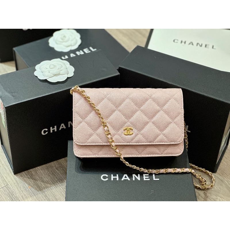 Túi đeo chéo nữ C.N WOC da hạt sz19cm phom chuẩn đẹp nhiều màu fullbox nam châm