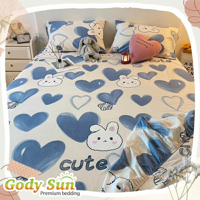 Ga trải giường 1m6x2m/ 1m8x2m/ 2mx2m2 drap cotton poly Gody Sun | BigBuy360 - bigbuy360.vn