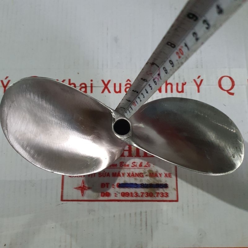 Chân vịt inox ab 2 cánh thái honda 6.0hp 6.5hp máy nhong cốt xéo loại bóng mờ cam kết như hình giá sỉ