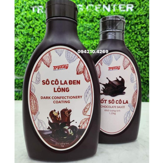 SỐT SOCOLA LỎNG TRENDY TẠO VỎ GIÒN CHO KEM VÀ TRÀ SỮA CHAI 1,25KG