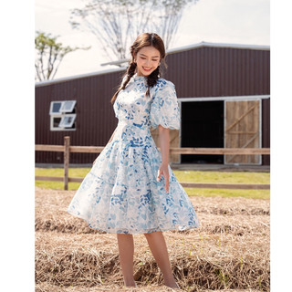 Olv - đầm grese dot dress