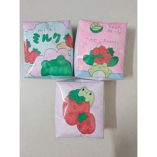 Squishy giấy sữa ếch nhiều loại mini dễ thương