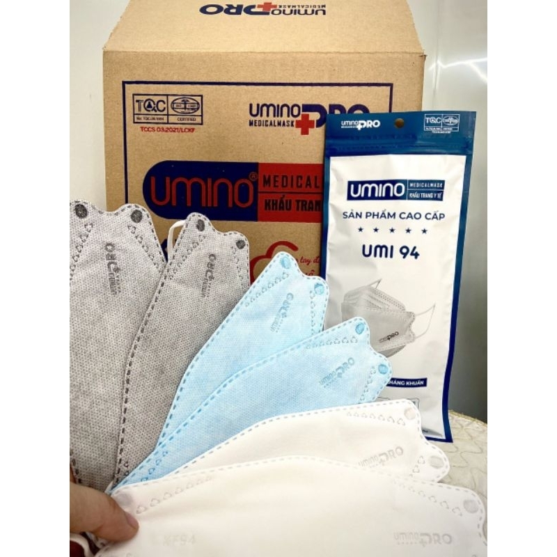Thùng 300c Khẩu trang 4D KF94 UminoPro tiêu chuẩn Hàn Quốc