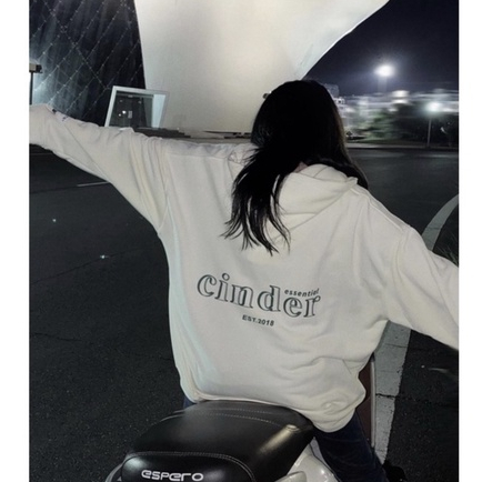 Áo Khoác, Áo Hoodie Zip Nỉ Bông Có Mũ Cinder Dáng Rộng Cho Nam Nữ