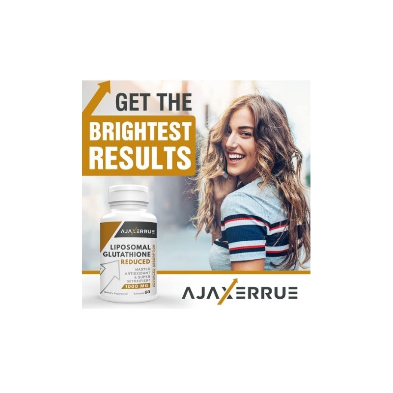 Viên Uống Trắng Da Liposomal Glutathione 1400mg Giảm Thâm Nám, Tàn Nhang Vitamin C 300mg Ha Mát Gan AJAX