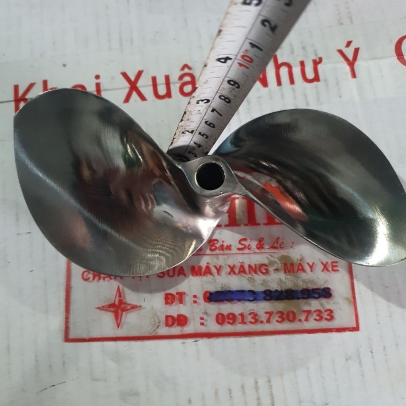 Chân vịt inox 2 cánh thái honda 7.0hp 7.5hp máy trơn loại bóng gương cam kết như hình giá sỉ