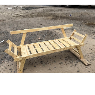 Ghế Sofa Simple đa năng và tiện nghi, 2 tư thế, Gỗ thông tự nhiên (Không đệm)