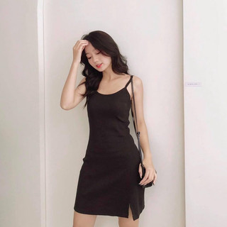 Đầm body hai dây thun gân co dãn cami bodycon dress Maxy Workshop