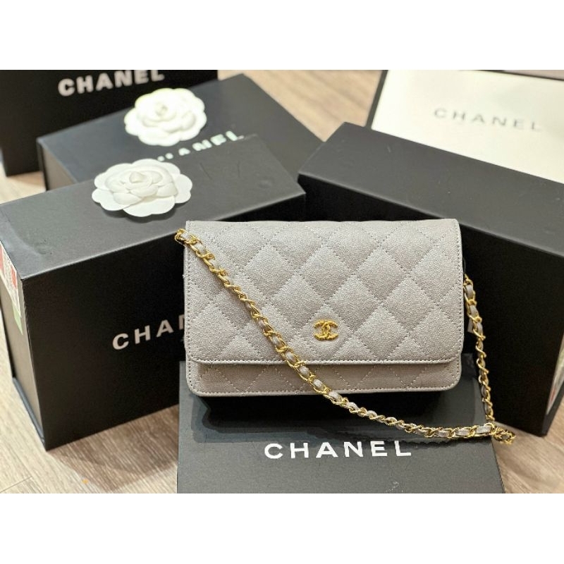 Túi đeo chéo nữ C.N WOC da hạt sz19cm phom chuẩn đẹp nhiều màu fullbox nam châm