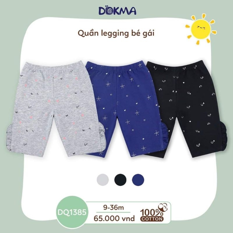 Quần legging đùi bé gái Dokma 9-36M DQ1385, DQ1361