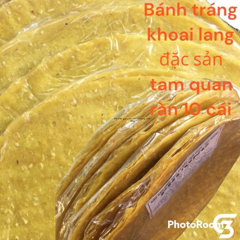 BÁNH TRÁNG KHOAI LANG ĐẶC SẢN TAM QUAN - SIZE 25 CM - HÀNG LOẠI 1