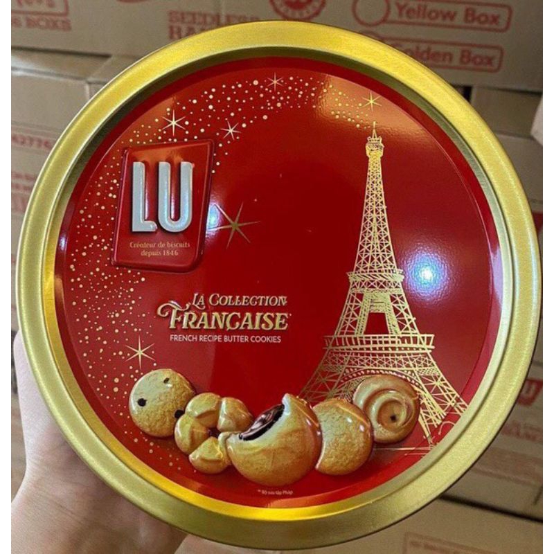 Giảm 50% Hộp thiếc 310g và 540g bánh Quy Bơ Thập Cẩm LU thượng hạng theo công thức truyền thống Pháp. HSD: 26/03/2024