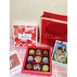 Hộp quà 9 viên socola truffle valentine