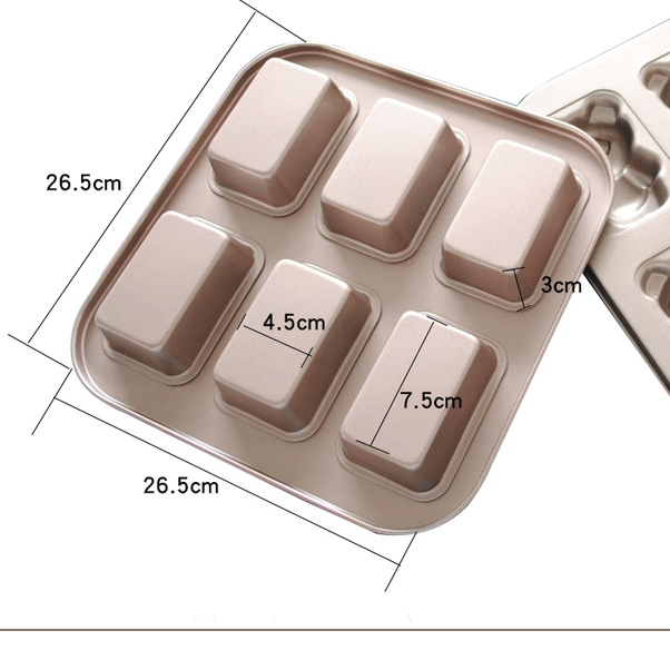 Khuôn, Khay nướng bánh mì hoa cúc mini 6 ô hàng cao cấp chống dính
