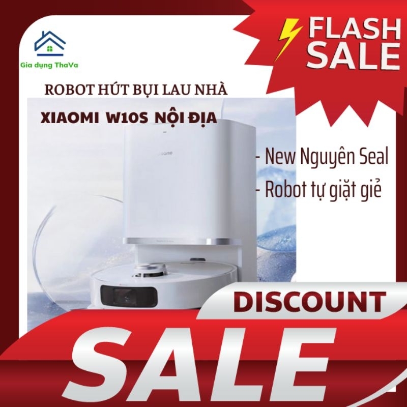 Robot hút bụi lau nhà tự giặt sấy giẻ Xiaomi Dreame W10S bản nội địa có cài app