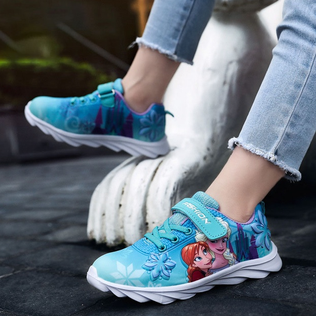 Thể thao Elsa màu xanh siêu nhẹ cho bé gái 3-9 tuổi