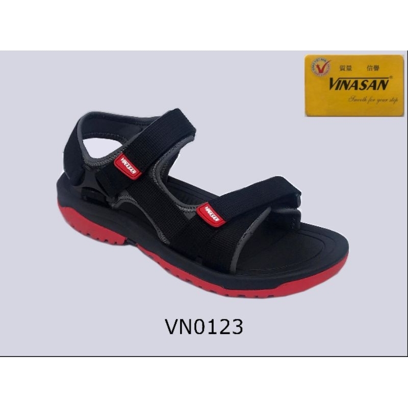 DÉP SANDAL VINASAN VN0123. size 35-45 có 5 màu đen, đen đỏ, ghi cốm, nâu cam, ghi