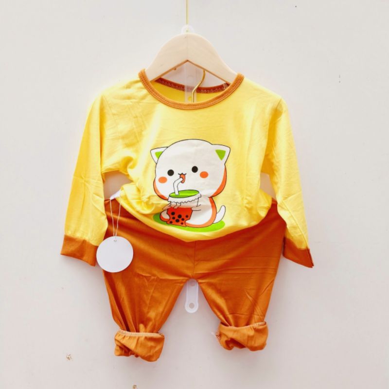 Bộ dài tay thu đông cho bé hàng cao cấp loại 1 dày mịn bộ cho bé trai bé gái đi học