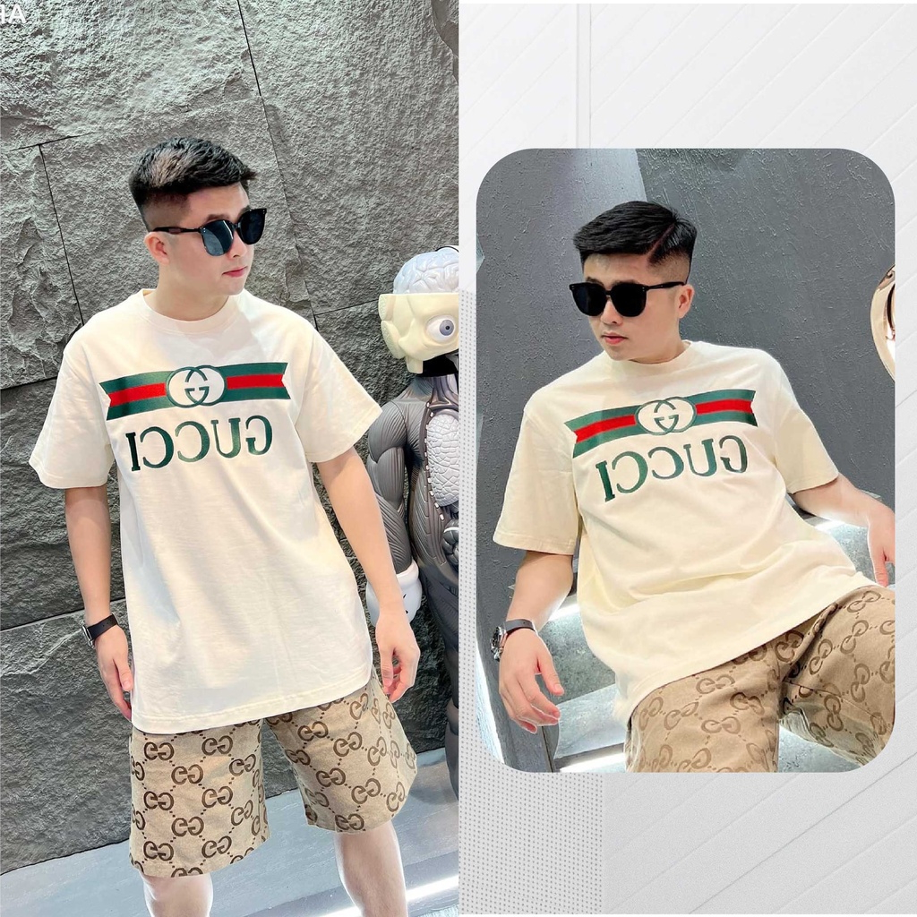 Áo phông gucci basic kẻ ngang from rộng, áo thun GC cao cấp 100% cotton bảo hành 1 đổi 1