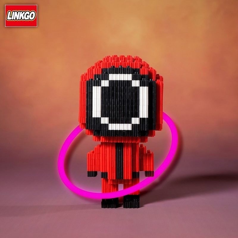 Mô hình squid game trò chơi con mực lắp ráp mini ghép hình nhân vật 3d