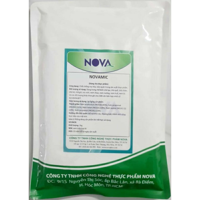 (PHỤ GIA AN TOÀN) Novamic chất bảo quản thay thế Benzoat, sorbic, sorbate